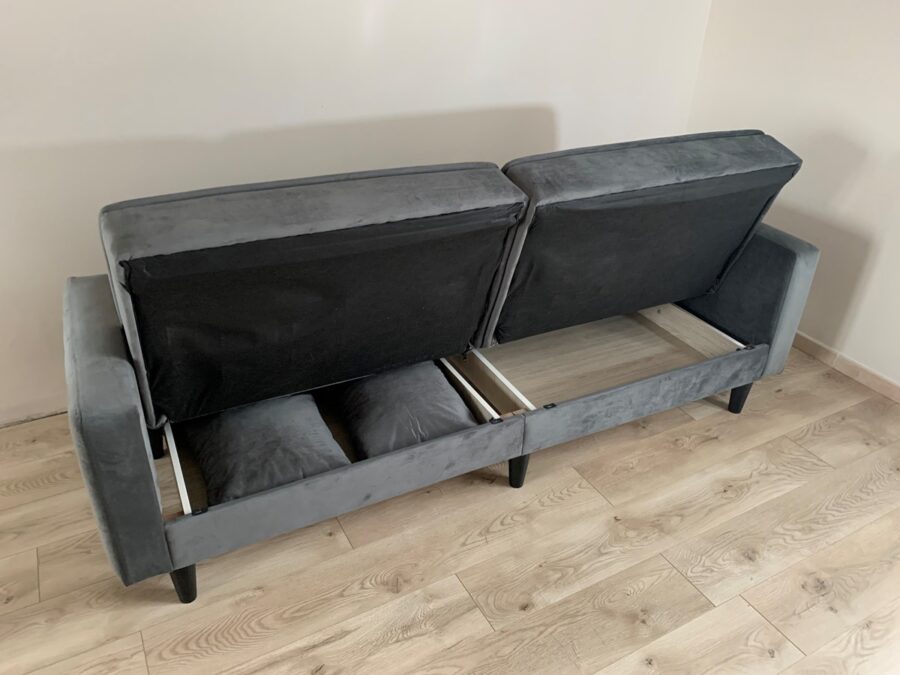 canape scandinave convertible clic clac avec coffre